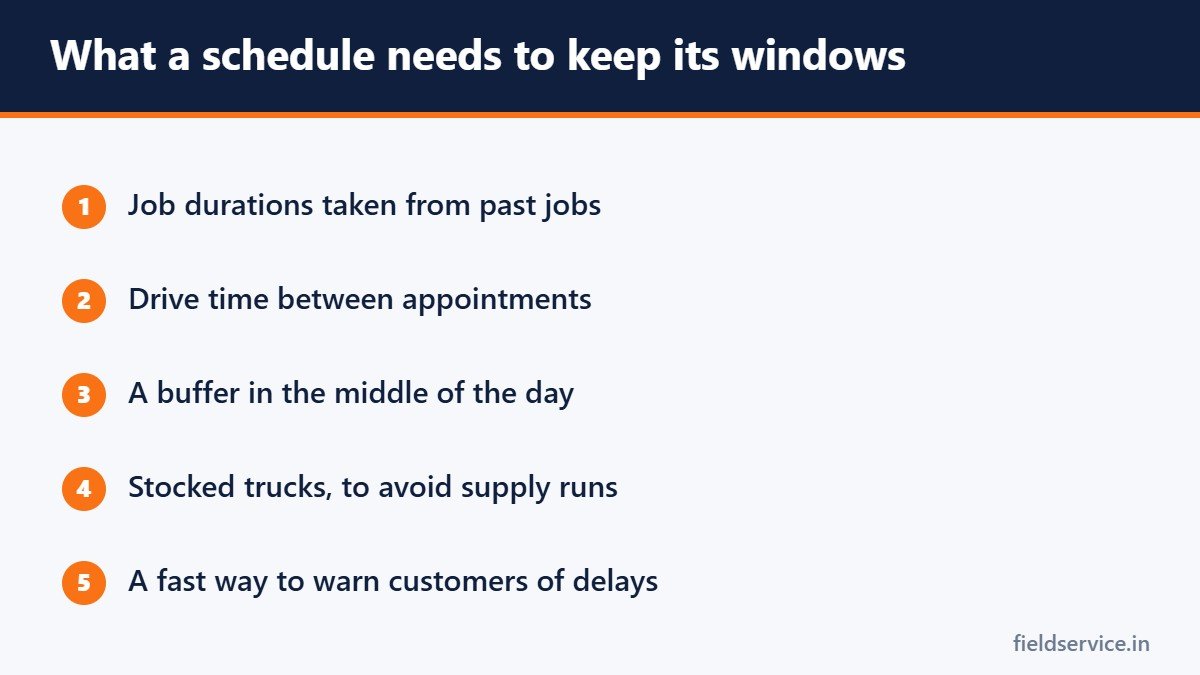 What a schedule needs to keep its windows