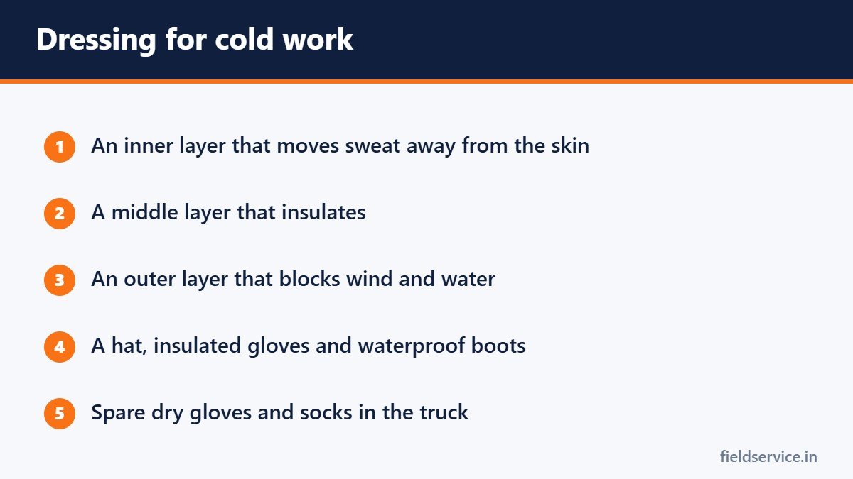 Dressing for cold work