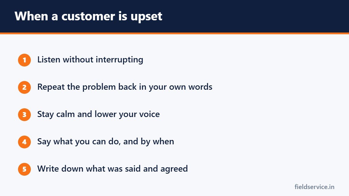 When a customer is upset