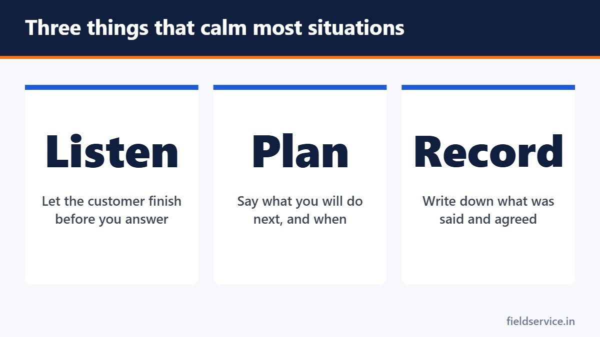 Three things that calm most situations