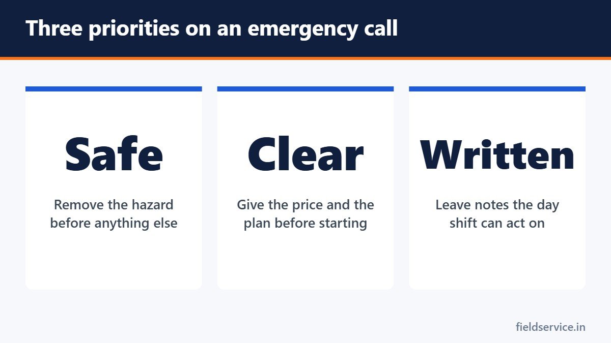 Three priorities on an emergency call