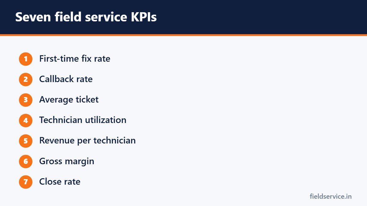 Seven field service KPIs