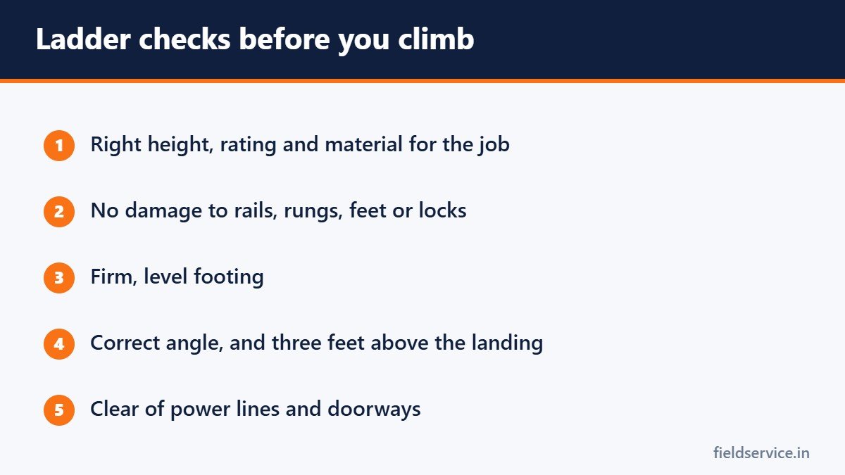 Ladder checks before you climb