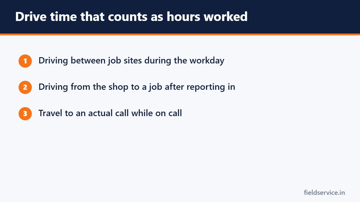 Drive time that counts as hours worked
