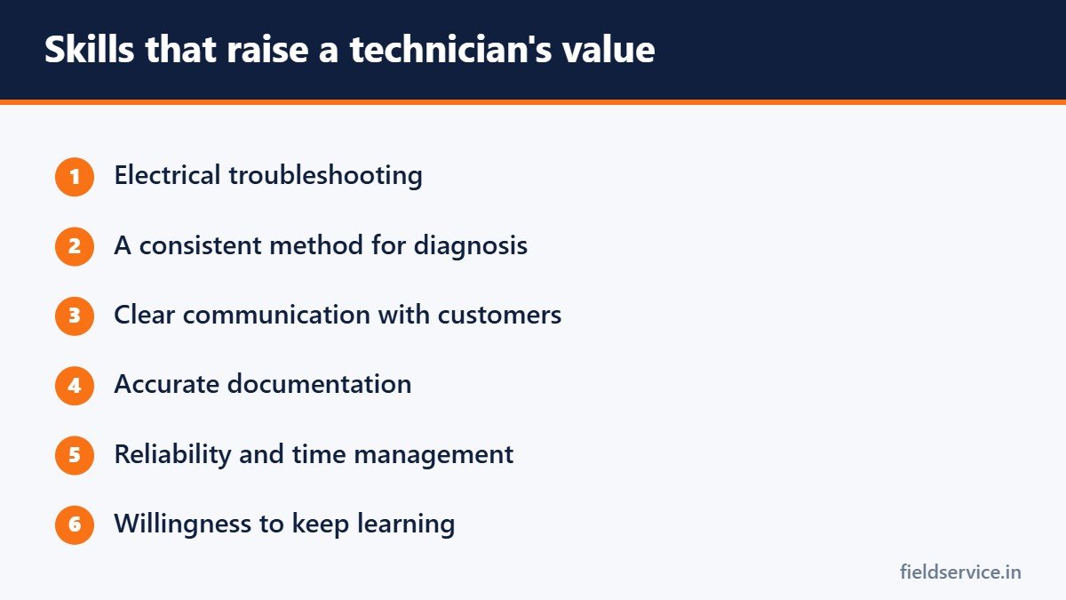 Skills that raise a technician's value