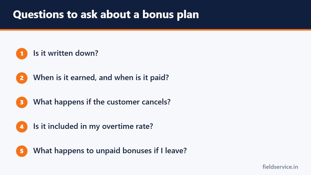 Questions to ask about a bonus plan
