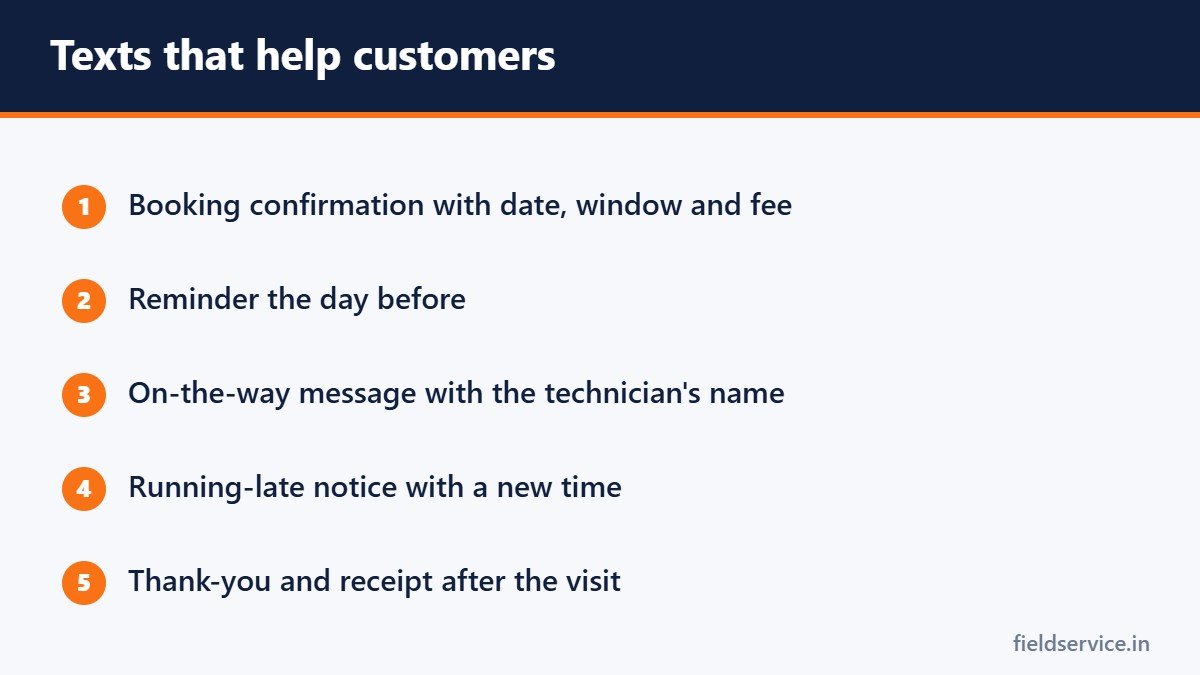 Texts that help customers