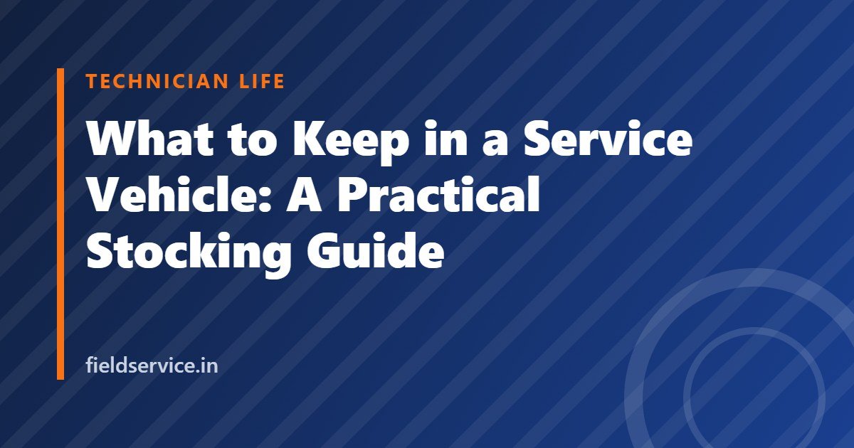 What to Keep in a Service Vehicle: A Practical Stocking Guide